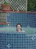 Jill Smiles in the Hot Tub