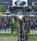 Instructors & Staff members line up to take their place in the ceremony