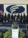 Israel leads everyone the pledge of allegiance