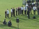 The campus choir sings a couple lovely tunes