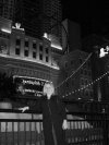 Suzanne looks at home in front of New York New York