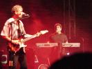 Closeup of guitarist and keyboardist
