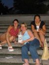 Leigth, Suz & Cindy enjoying some powdered sugar
