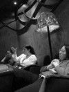 Everyone looks bored while Sara talks