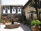 Little courtyard between the really old church and the newer one