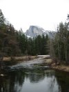 Scenic picture of the famous Half Dome