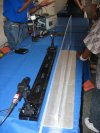 JPL demonstration of a new technology where a laser beam carries a video signal