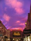 Caesars Palace at sunset, which occurs every 10 minuites.