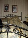 The iron rod bed was comfy