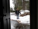 Look, Snow... Right outside the door