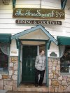 Dave, hanging out in Downtown Big Bear Lake at the Iron Squirrel, a french restaurant