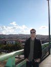 Dave poses for a moment in an upscale area of Tijuana.
